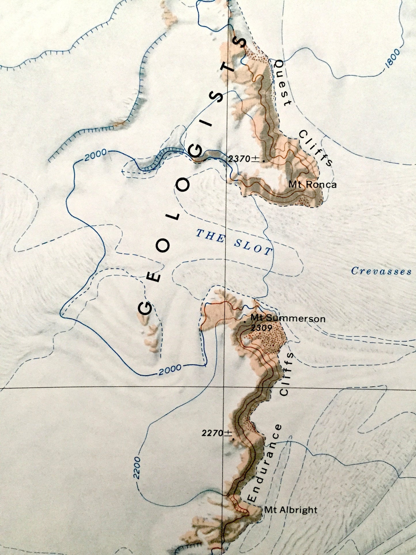 Antique Geologists Range, Antarctica 1964 US Geological Survey Topographic Map – Nimrod Glacier, McKay Cliffs, Wllman Cliffs, Endurance