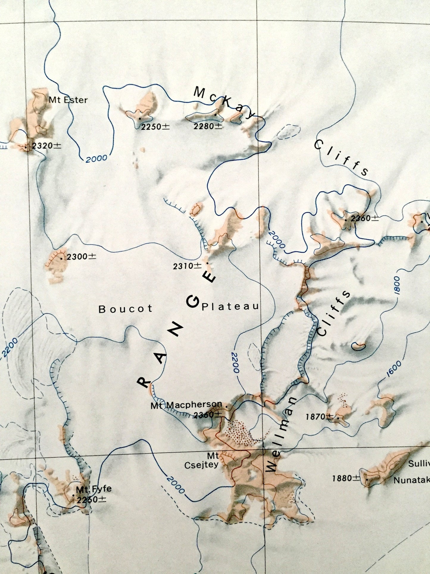 Antique Geologists Range, Antarctica 1964 US Geological Survey Topographic Map – Nimrod Glacier, McKay Cliffs, Wllman Cliffs, Endurance