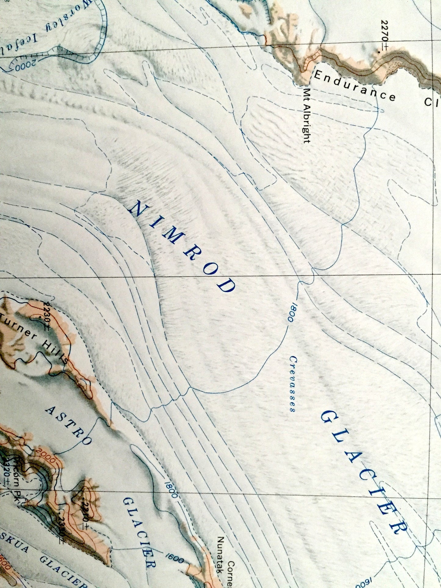 Antique Geologists Range, Antarctica 1964 US Geological Survey Topographic Map – Nimrod Glacier, McKay Cliffs, Wllman Cliffs, Endurance