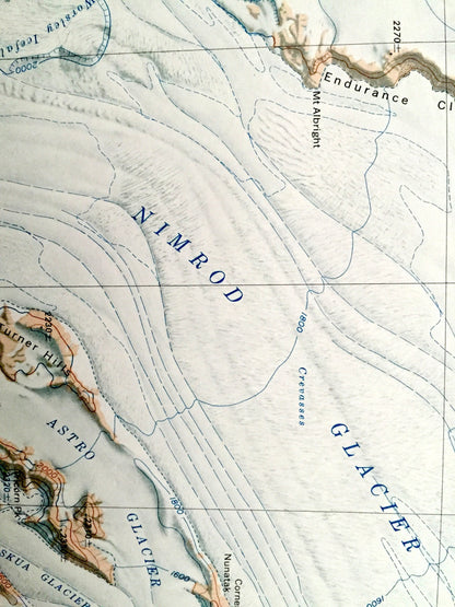 Antique Geologists Range, Antarctica 1964 US Geological Survey Topographic Map – Nimrod Glacier, McKay Cliffs, Wllman Cliffs, Endurance