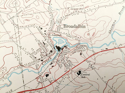 Antique Broadalbin, New York 1970 US Geological Survey Topographic Map – Mayfield, Vail Mills, Perth, Union Mills, Adirondack State Park