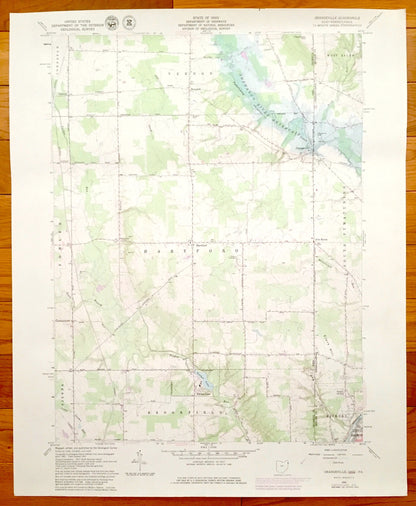 Antique Orangeville, Ohio & South Pymatuning, Pennsylvania 1961 US Geological Survey Topographic Map – Brookfield, Hartford, Vernon, Hickory