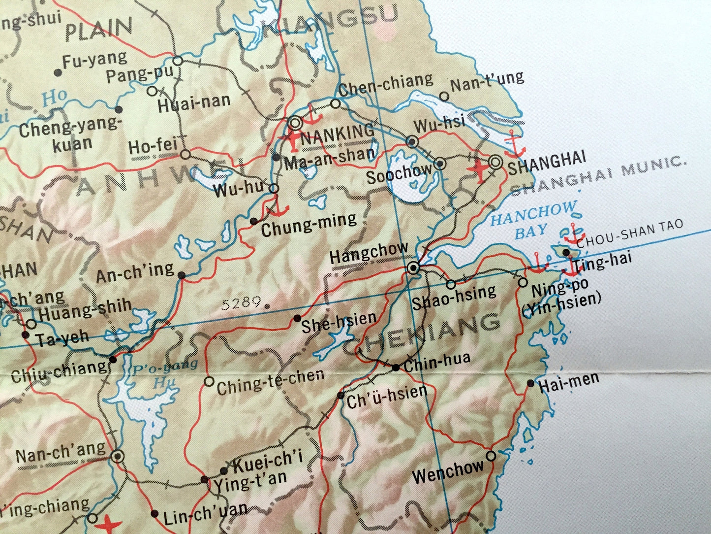 Antique 1960s China Map – Communist, Tibet, Burma, Mongolia, Soviet Union, North, South Korea, Taiwan, Hong Kong, Nepal, India, Bhutan, Asia