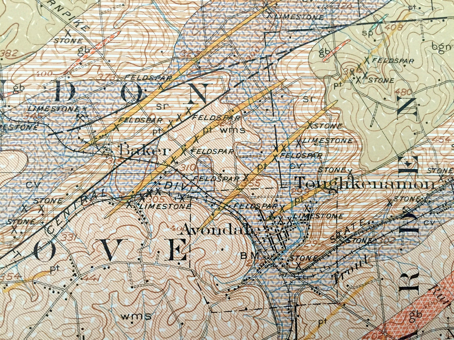 Antique Coatesville, Pennsylvania 1931 US Geological Survey Topographic Map – Oxford, Westgrove, Parkesburg, Lincoln Univ, Chester County