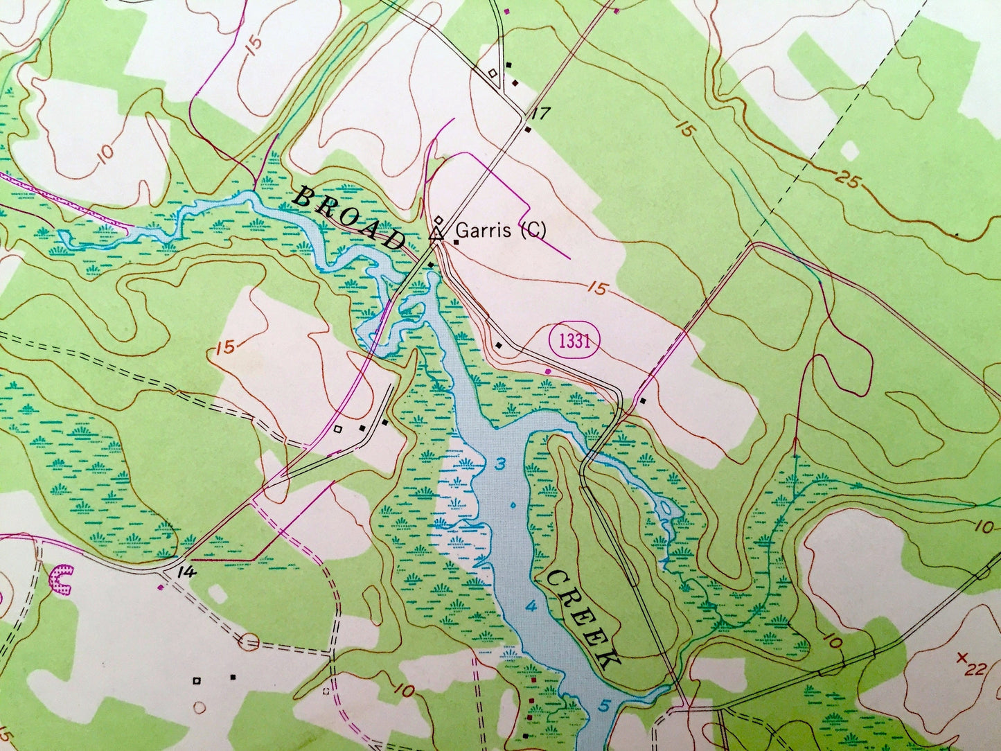 Antique Bunyan, North Carolina 1951 US Geological Survey Topographic Map – Washington, Long Acre, Alligoods, Slatestone Pineygrove Midway NC