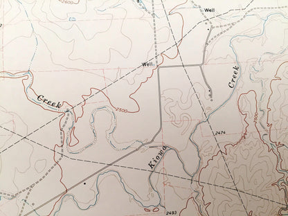 Antique Darrouzett, Texas 1972 US Geological Survey Topographic Map – Atchison Topeka and Sante Fe Railroad, Lipscomb County, Oil Fields