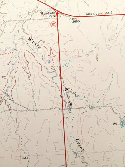Antique Darrouzett, Texas 1972 US Geological Survey Topographic Map – Atchison Topeka and Sante Fe Railroad, Lipscomb County, Oil Fields