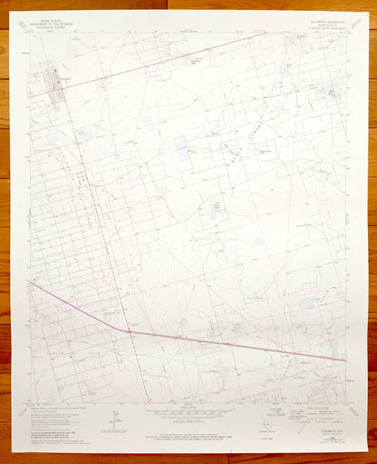 Antique Goldsmith, Texas 1965 US Geological Survey Topographic Map – Ector County, Johnson, Lawson, Goldsmith and Donnelly Oil Fields