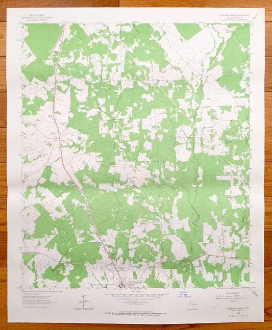 Antique Lovelady, Texas 1963 US Geological Survey Topographic Map – Smith Grove, Cut, Missouri Pacific Railroad, Houston County