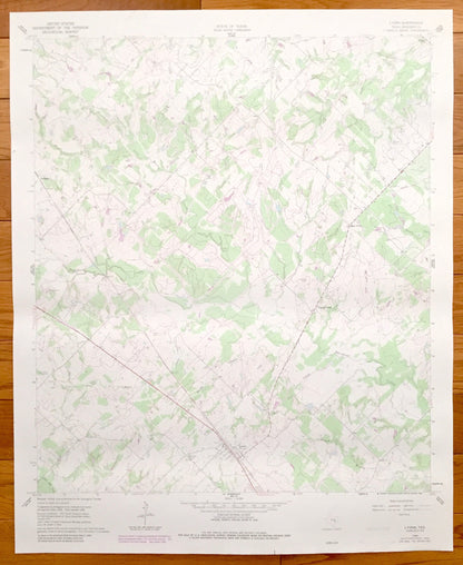 Antique Lyons, Texas 1960 US Geological Survey Topographic Map – Center Line, Davidson, Burleson County