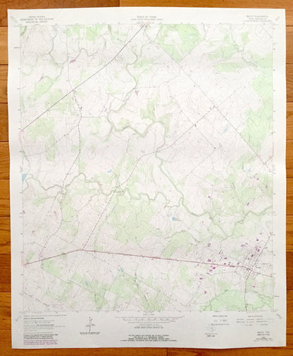 Antique Smiley, Texas 1962 US Geological Survey Topographic Map – Gonzales County, Lake Patterson, Sandies Creek, Long Hollow, Wickey Branch