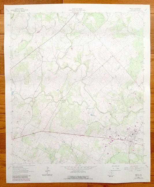 Antique Smiley, Texas 1962 US Geological Survey Topographic Map – Gonzales County, Lake Patterson, Sandies Creek, Long Hollow, Wickey Branch