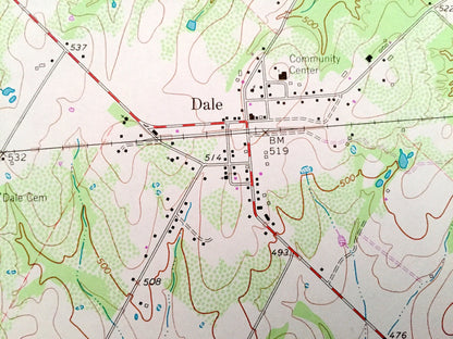 Antique Dale, Texas 1964 US Geological Survey Topographic Map – St John Colony, Taylorsville, Bastrop & Caldwell Counties
