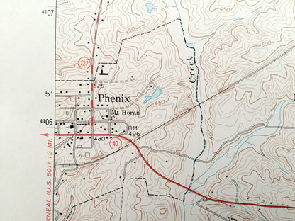 Antique Charlotte Court House, Virginia 1968 US Geological Survey Topographic Map – Chandlers Forks, Phenix, Cullen, Harrisburg, Womacks
