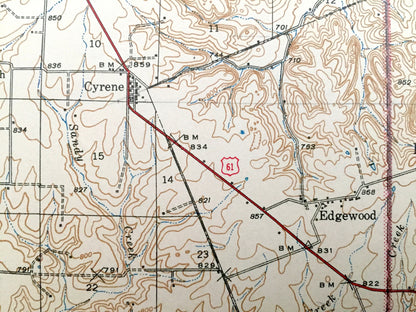 Antique Bowling Green, Missouri 1937 US Geological Survey Topographic Map – Pike County, Louisiana, Peno, Buffalo, Calumet, Ahsley Cuivre MO
