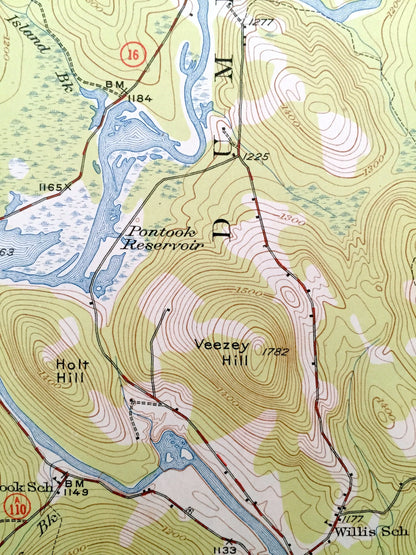 Antique Milan, New Hampshire 1930 US Geological Survey Topographic Map – Umbagog Lake, Errol, Cambridge, Berlin, Dummer Grafton, Maine NH ME