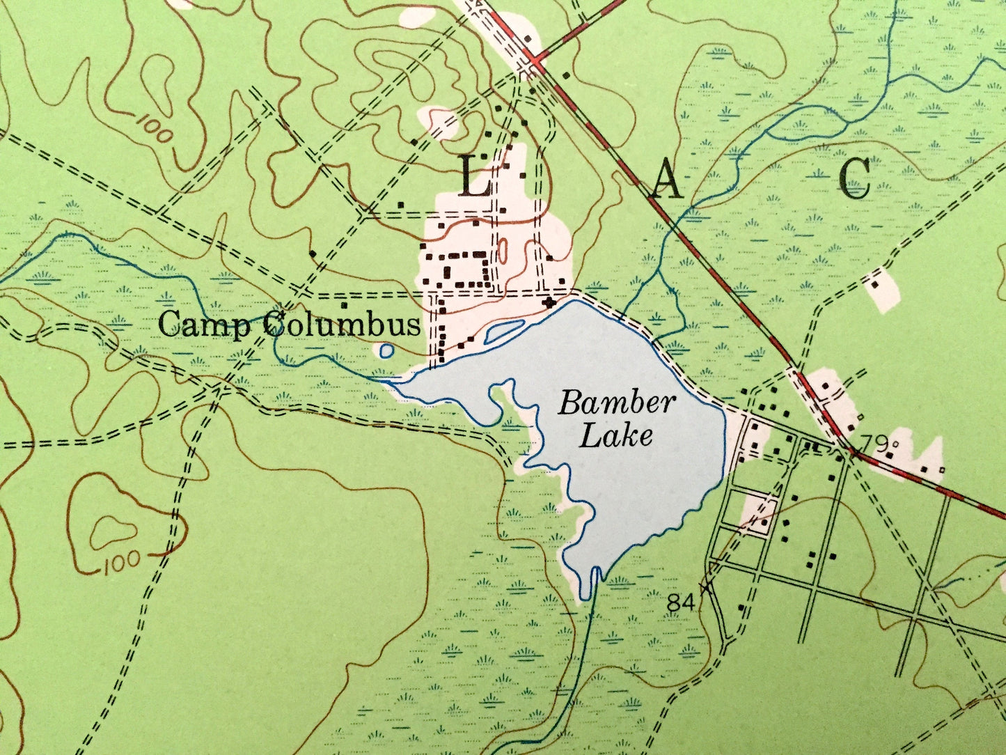 Antique Keswick Grove, New Jersey 1957 US Geological Survey Topographic Map – Lacey, Berkeley, Manchester, Pine Lake Park, Camp Columbus