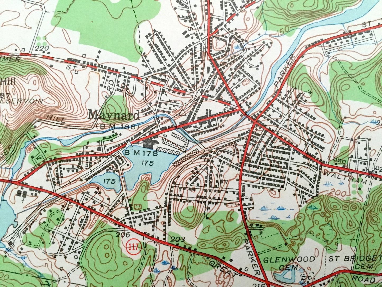 Antique Maynard, Massachusetts 1950 US Geological Survey Topographic Map – Concord, Sudbury, Acton, Hudson, Stow, Assabet Valley, MA