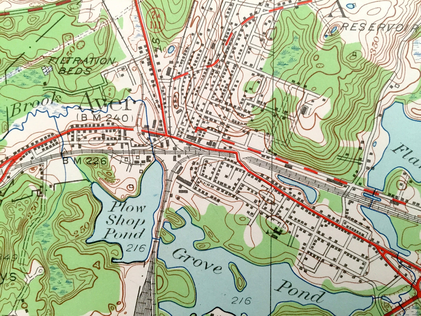 Antique Antique Ayer, Massachusetts 1950 US Geological Survey Topographic Map – Harvard, Littleton,  Fort Devens, Boxborough, Shirley, MA