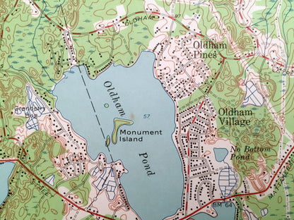 Antique Hanover, Massachusetts 1962 US Geological Survey Topographic Map – Pembrooke, Duxbury, Kingston, Halifax, Hanson, Plympton, MA