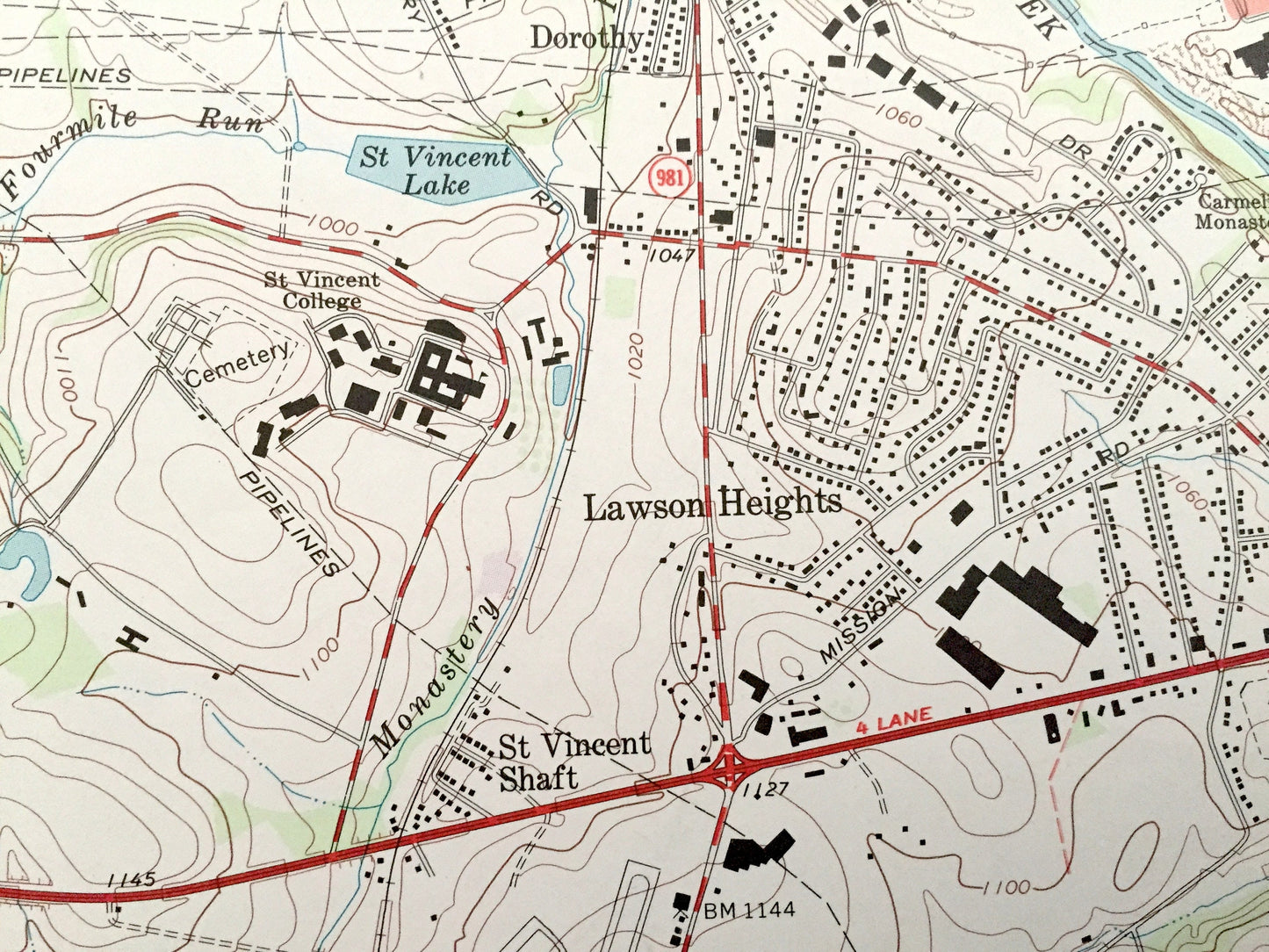 Antique Latrobe, Pennsylvania 1964 US Geological Survey Topographic Map – Westmoreland County, Hannastown, Marguerite, Hotsetter, Humphreys