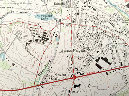 Antique Latrobe, Pennsylvania 1964 US Geological Survey Topographic Map – Westmoreland County, Hannastown, Marguerite, Hotsetter, Humphreys