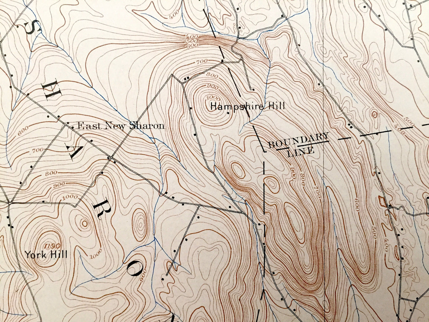 Antique Norridgewock, Maine 1898 US Geological Survey Topographic Map – Rome, Mercer, Starks, Great Pond, North Pond, Smithfield, Vienna