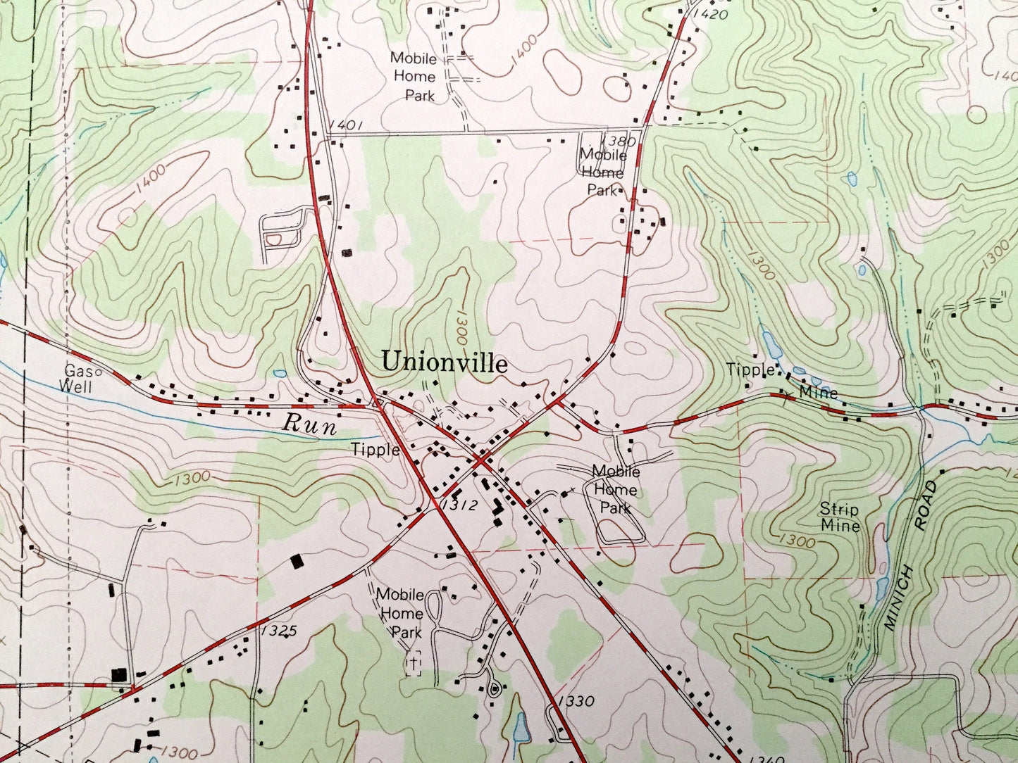 Antique Mount Chestnut, Pennsylvania 1964 US Geological Survey Topographic Map – Butler County, Timberly Heights, Euclid, Greenwood Village