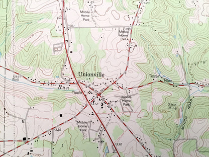 Antique Mount Chestnut, Pennsylvania 1964 US Geological Survey Topographic Map – Butler County, Timberly Heights, Euclid, Greenwood Village