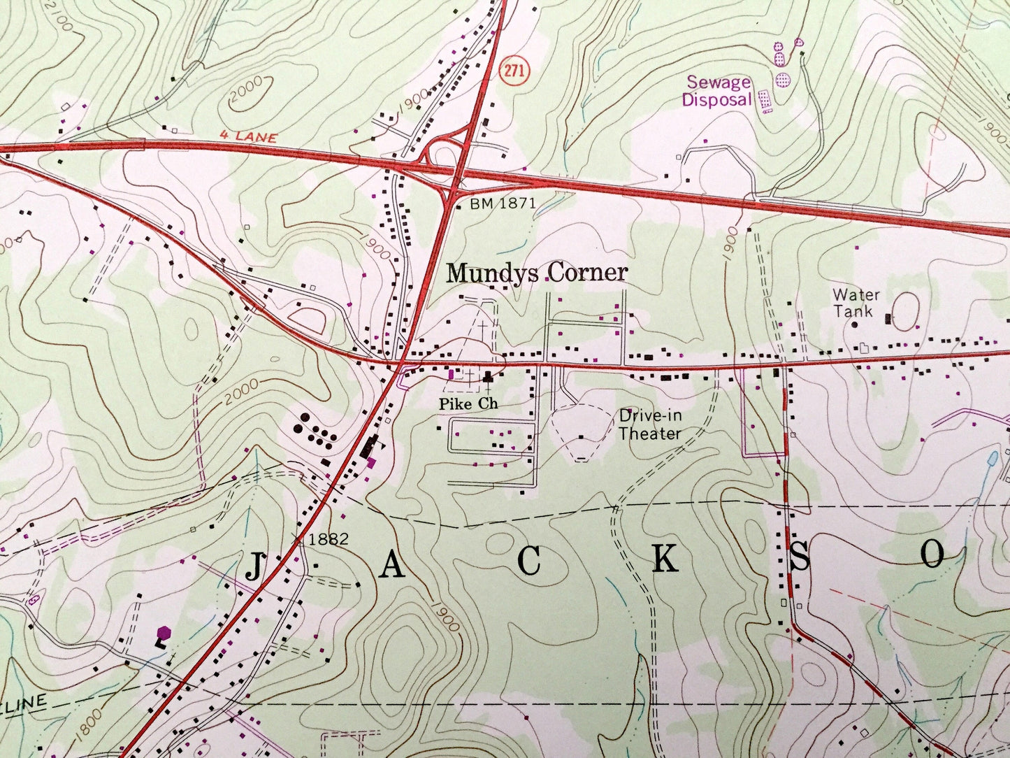 Antique Nanty-Glo, Pennsylvania 1964 US Geological Survey Topographic Map – Cambria County, Mineral Point Revloc Blacklick Jackson Croyle PA