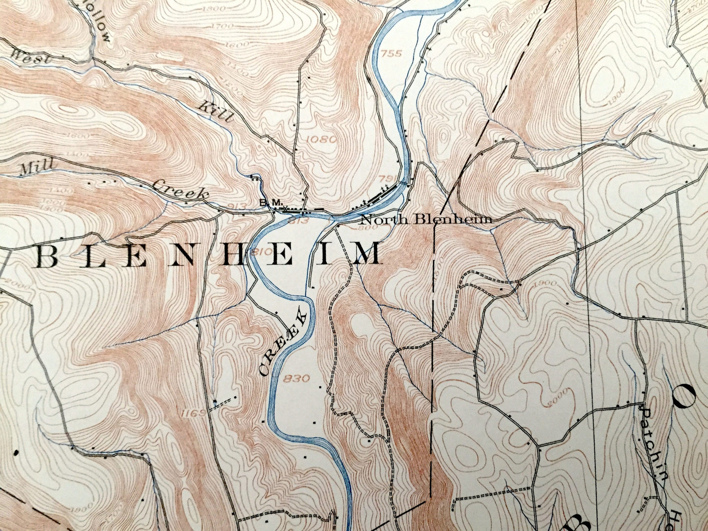 Antique Gilboa, New York 1903 US Geological Survey Topographic Map – Ashland, Prattsville, Delaware, Greene, Schoharie, Albany County, NY