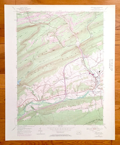 Antique Pine Grove, Pennsylvania 1954 US Geological Survey Topographic Map – Schuylkill County, Suedberg, Lorberry, Tremont Irving Ravine PA