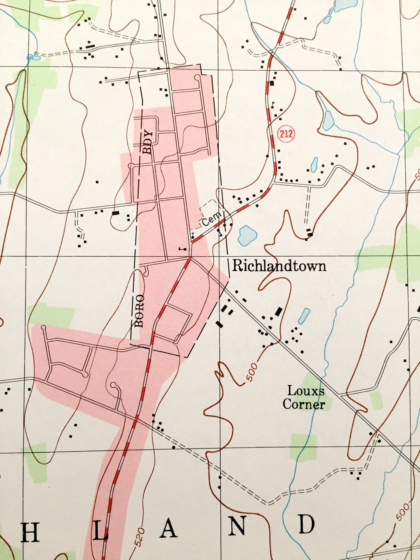 Antique Quakertown, Pennsylvania 1999 US Geological Survey Topographic Map – Bucks County Perkasie Applebachsville East Rockhill Richland PA