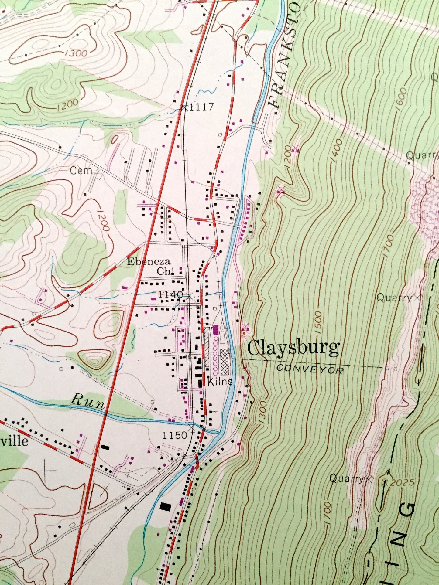 Antique Roaring Spring, Pennsylvania 1963 US Geological Survey Topographic Map – Blair, Bedford County, Sproul, Claysburg, Friesville, PA