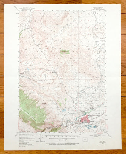 Antique Cody, Wyoming 1949 US Geological Survey Topographic Map – Park County, Shoshone River, Eaglenest Basin Ralston Flats Buffalo Bill WY