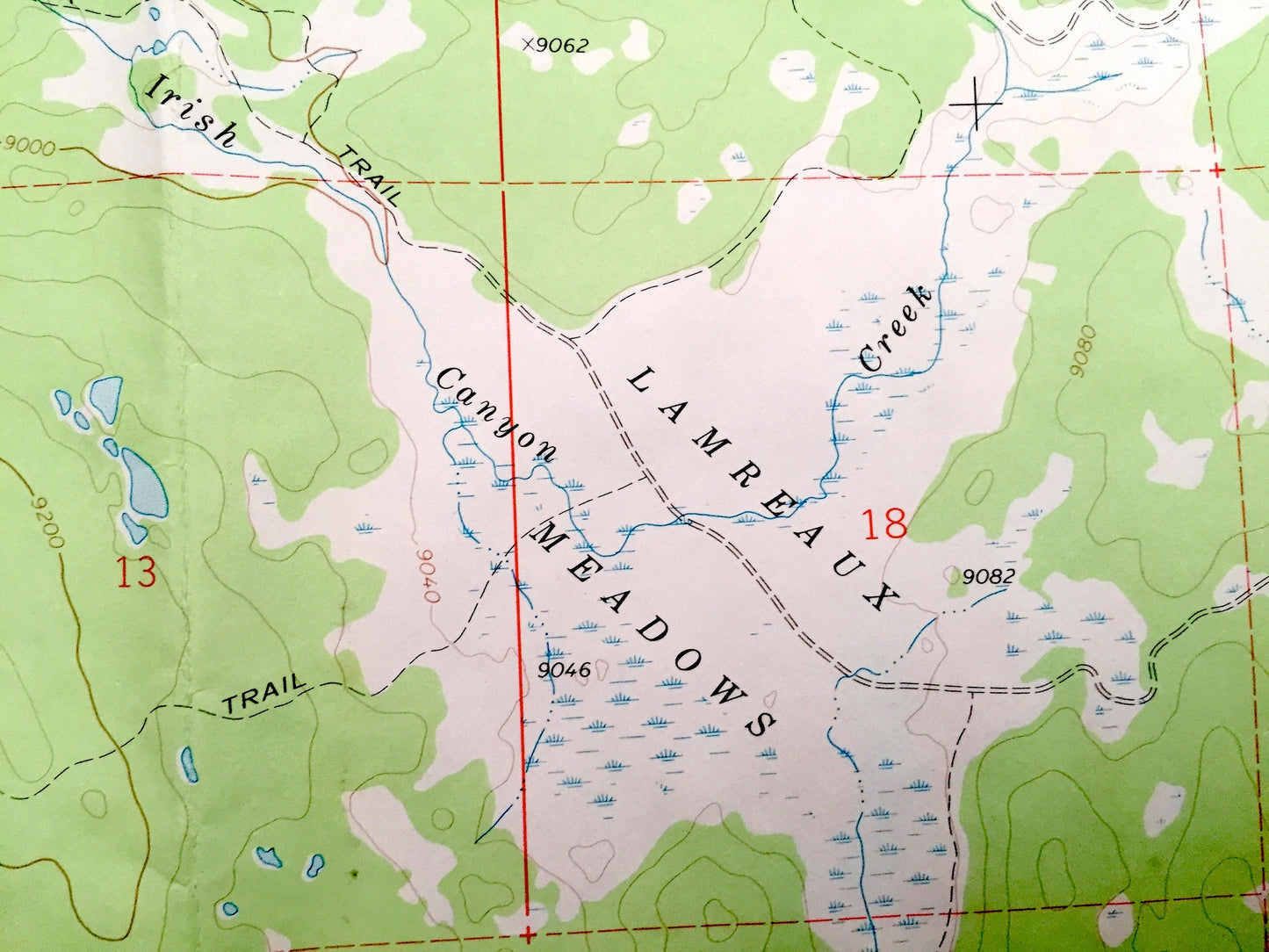 Antique Big Sandy Opening, Wyoming 1969 US Geological Survey Topographic Map – Sublette County, Muddy Ridge, Lamreaux Meadows, Irish Canyon