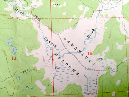 Antique Big Sandy Opening, Wyoming 1969 US Geological Survey Topographic Map – Sublette County, Muddy Ridge, Lamreaux Meadows, Irish Canyon
