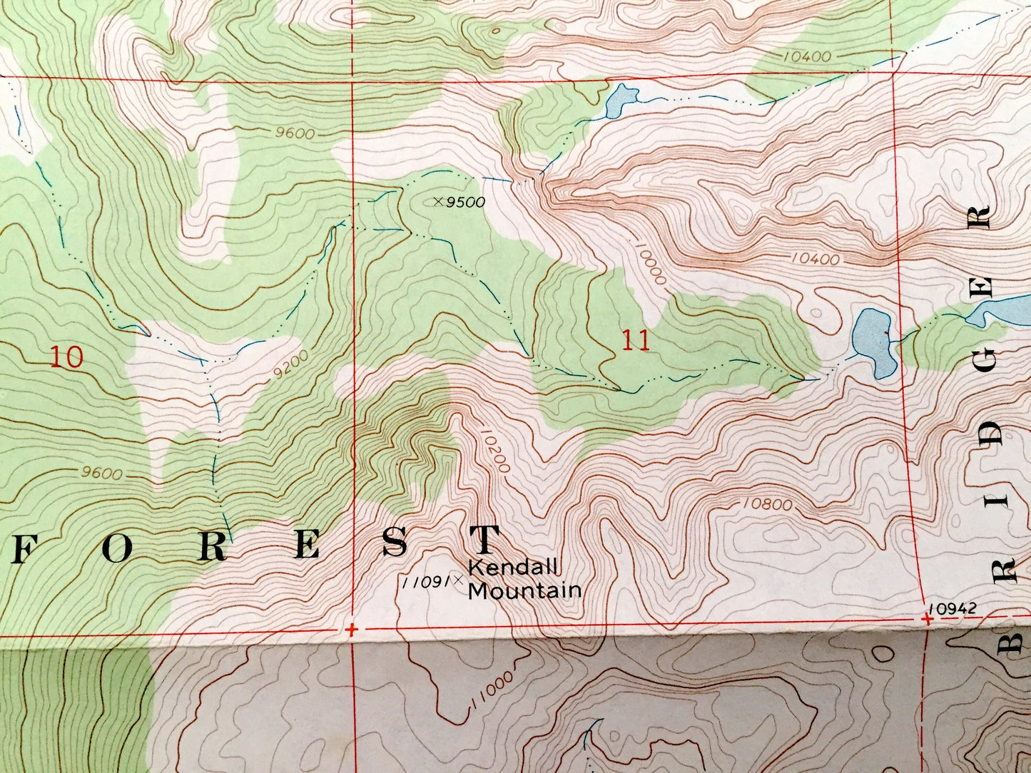Antique Kendall Mountain, Wyoming 1968 US Geological Survey Topographic Map – Sublette County, Gypsum Hill, Marsh Creek, Upper Boulder Basin