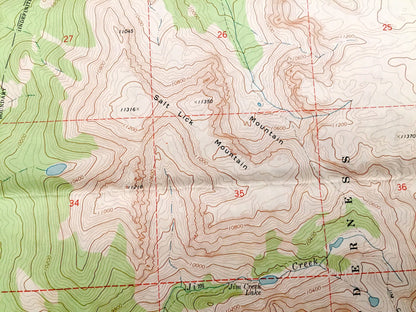 Antique Kendall Mountain, Wyoming 1968 US Geological Survey Topographic Map – Sublette County, Gypsum Hill, Marsh Creek, Upper Boulder Basin
