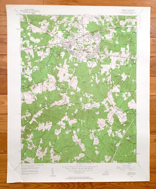 Antique Fairfax, Virginia 1955 US Geological Survey Topographic Map – County, Burke, Doveville, Ilda, Homewood, Little River Hills,  VA
