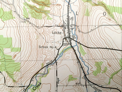 Antique Moravia, New York 1943 US Geological Survey Topographic Map – Venice, Genoa, Locke Montville Fillmore Glen Cayuga Tompkins County NY