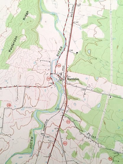 Antique Crimora, Virginia 1965 US Geological Survey Topographic Map – Augusta County, Sampson, Madrid Shenandoah National Park Blue Ridge VA