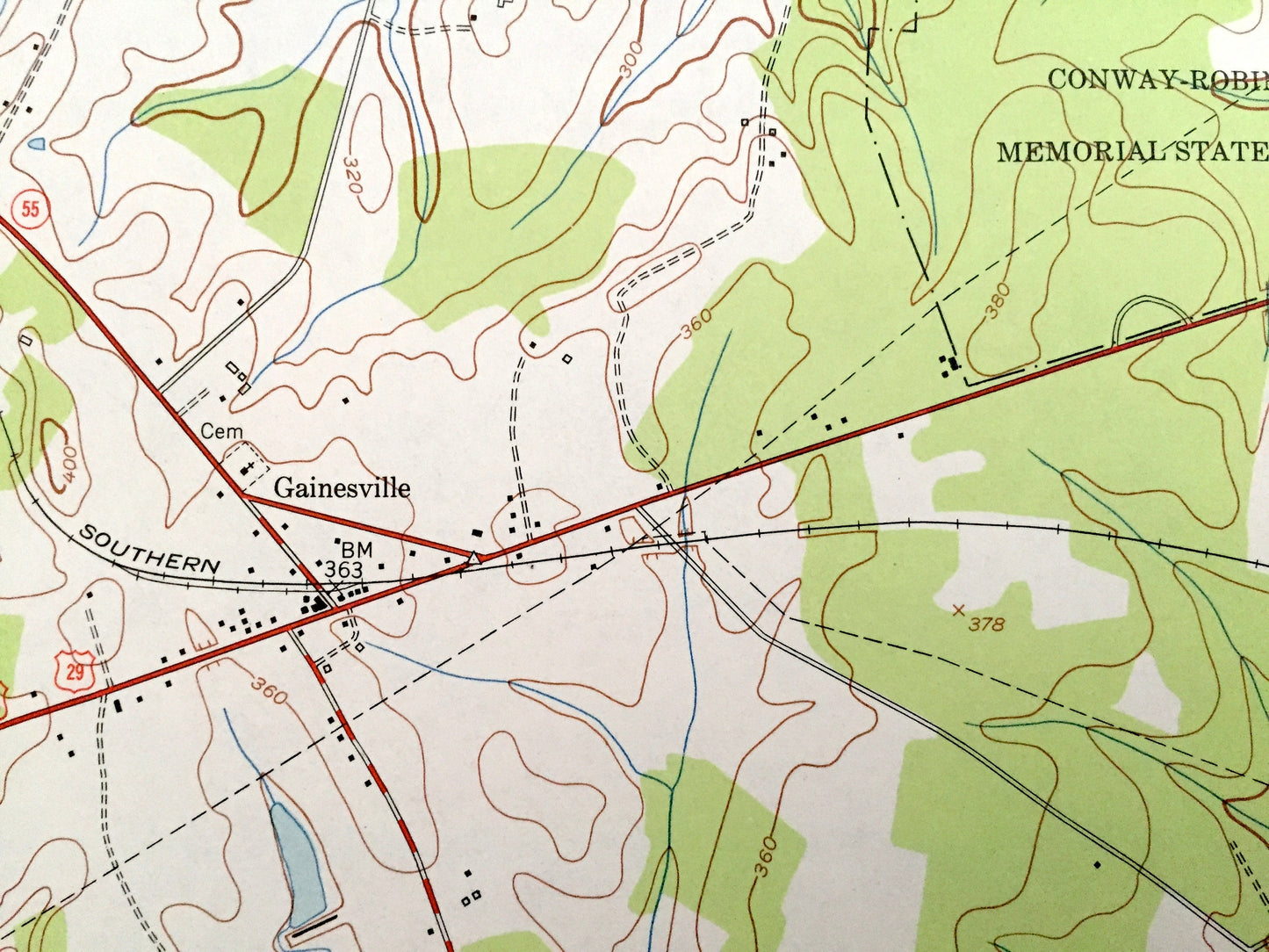 Antique Gainesville, Virginia 1953 US Geological Survey Topographic Map – Prince William County, Wellington, Rixlew, Manassas Battlefield VA
