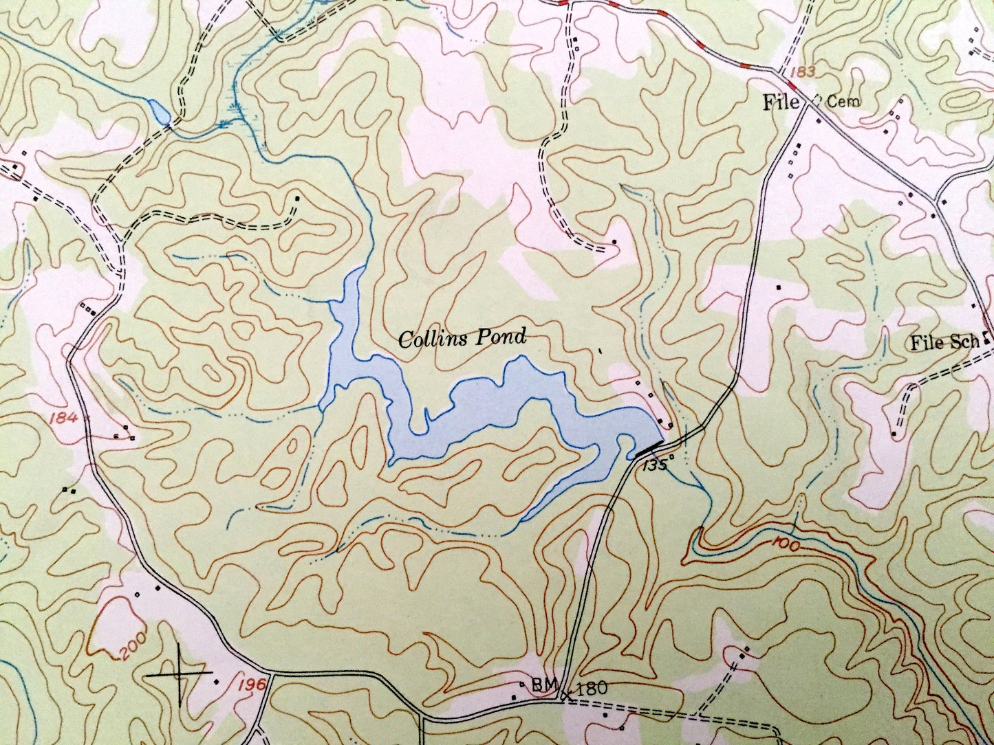 Antique Penola, Virginia 1951 US Geological Survey Topographic Map – Caroline Co, Oak Corner, Kemp Corner, File, Wrights Fork, Shumansville