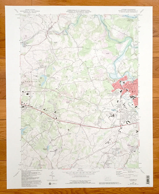 Antique Latrobe, Pennsylvania 1964 US Geological Survey Topographic Map – Westmoreland County, Hannastown, Marguerite, Hotsetter, Humphreys