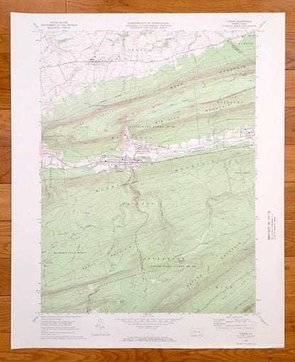 Antique Lykens, Pennsylvania 1969 US Geological Survey Topographic Map – Wiconisco, Jefferson, Gratz, Rush, Haldeman State Forest, Berry Mtn