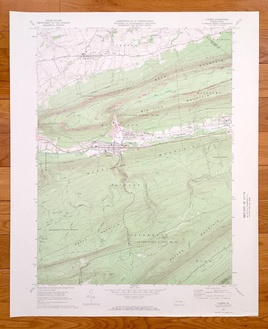 Antique Lykens, Pennsylvania 1969 US Geological Survey Topographic Map – Wiconisco, Jefferson, Gratz, Rush, Haldeman State Forest, Berry Mtn