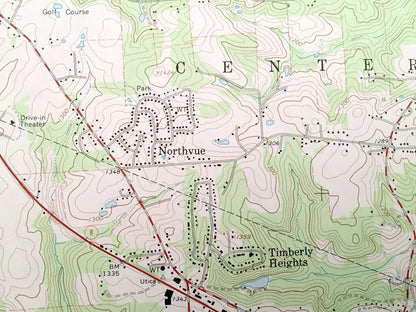 Antique Mount Chestnut, Pennsylvania 1964 US Geological Survey Topographic Map – Butler County, Timberly Heights, Euclid, Greenwood Village