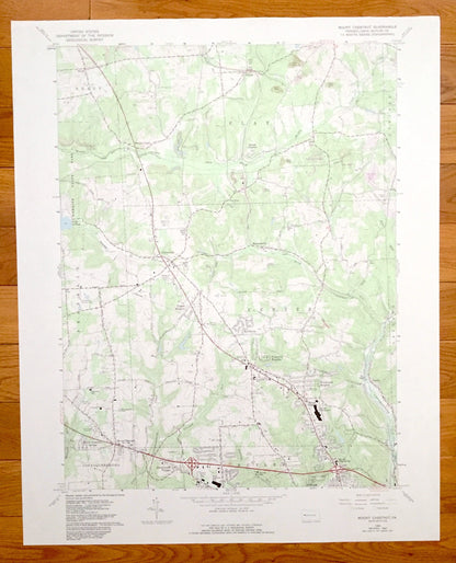 Antique Mount Chestnut, Pennsylvania 1964 US Geological Survey Topographic Map – Butler County, Timberly Heights, Euclid, Greenwood Village