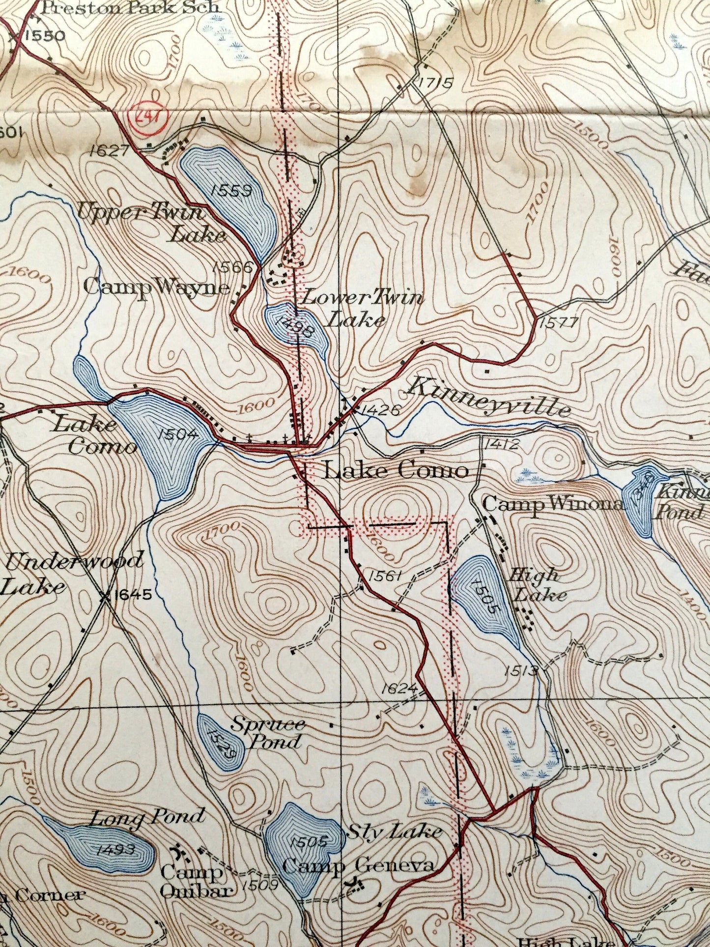 Antique Starruca, New York 1933 US Geological Survey Topographic Map – Hancock, Poyntelle, Preston, Scott, Wayne County, Delaware, NY PA